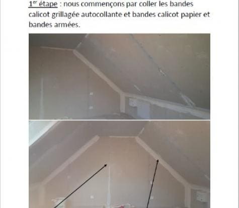 bandes calicot grillagées au mur