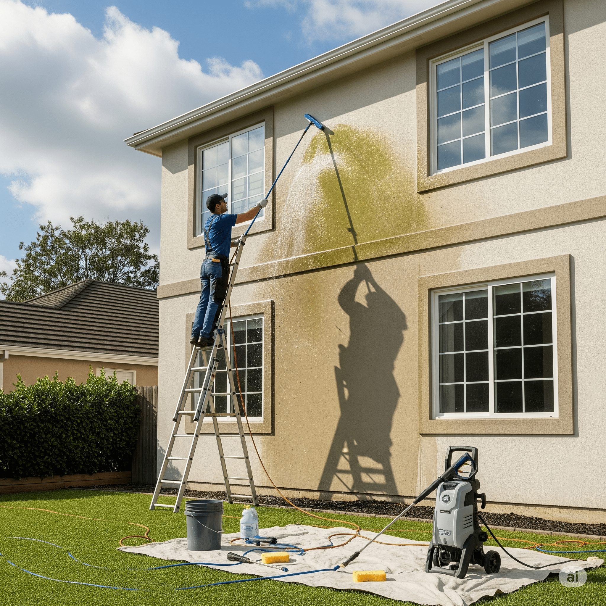 nettoyage façade au karcher