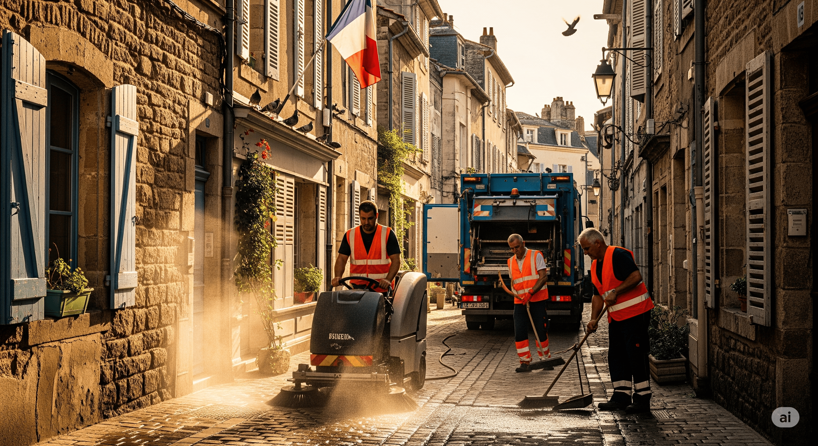 nettoyage allées en France